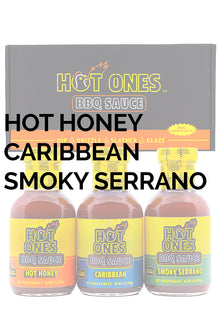 Hot Ones BBQ Trio Pack (Hot Honey / Caribbean / Smoked Serrano) U7