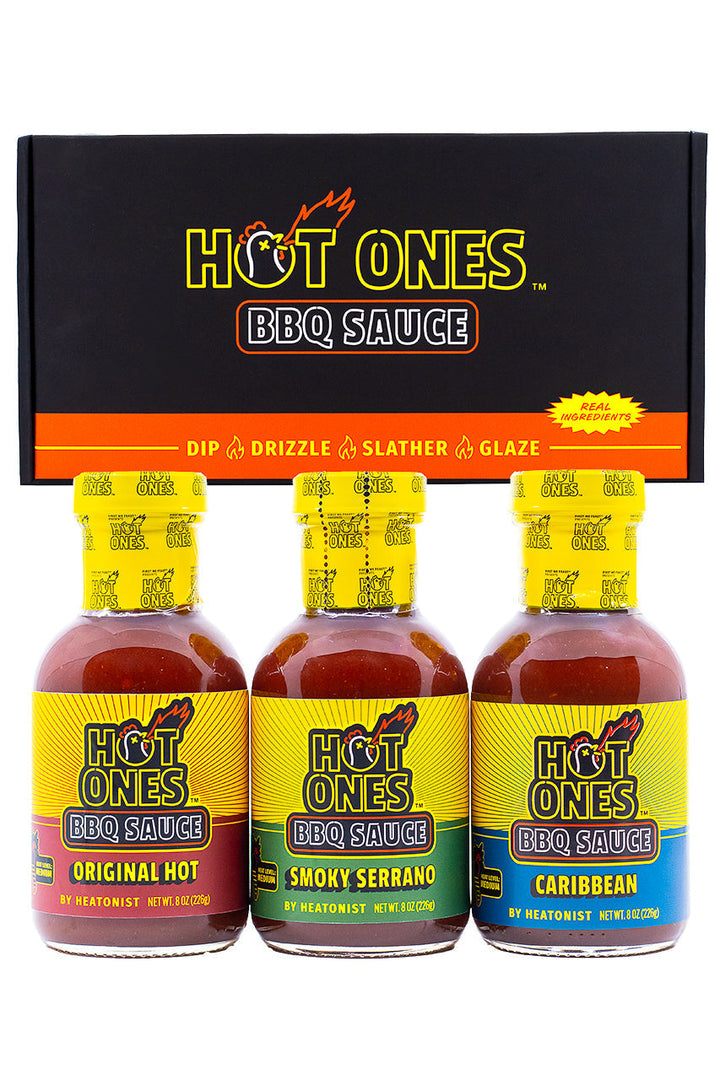 Hot Ones BBQ Trio Pack (Original / Smoked Serrano / Caribbean) G2