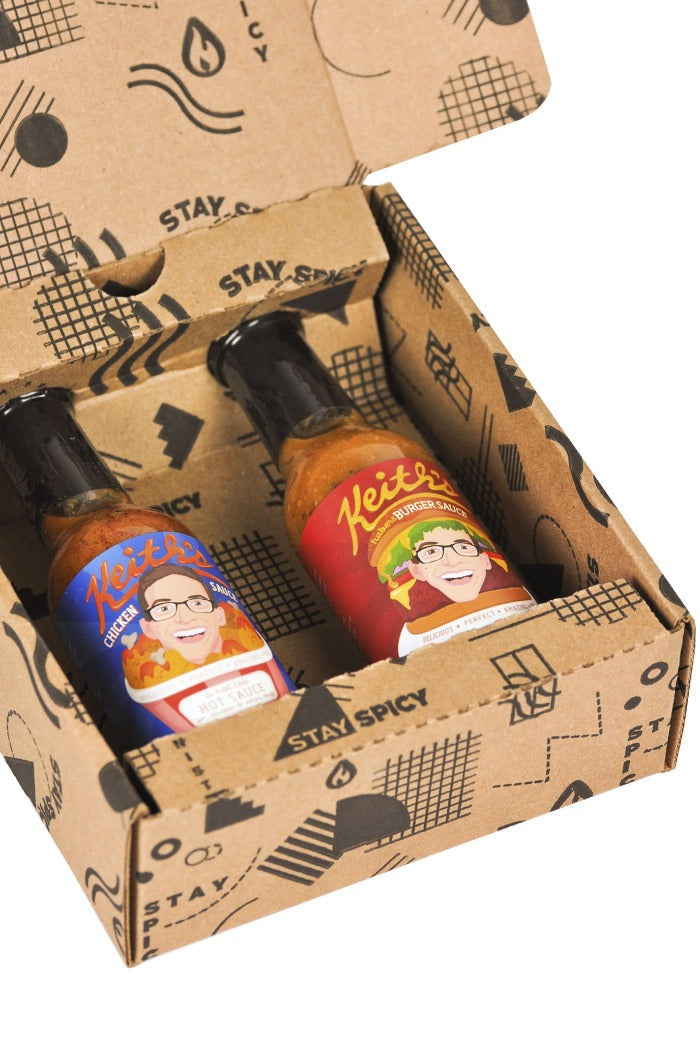 Chicken & Burger Hot Sauce Duo Pack | Keith's O2