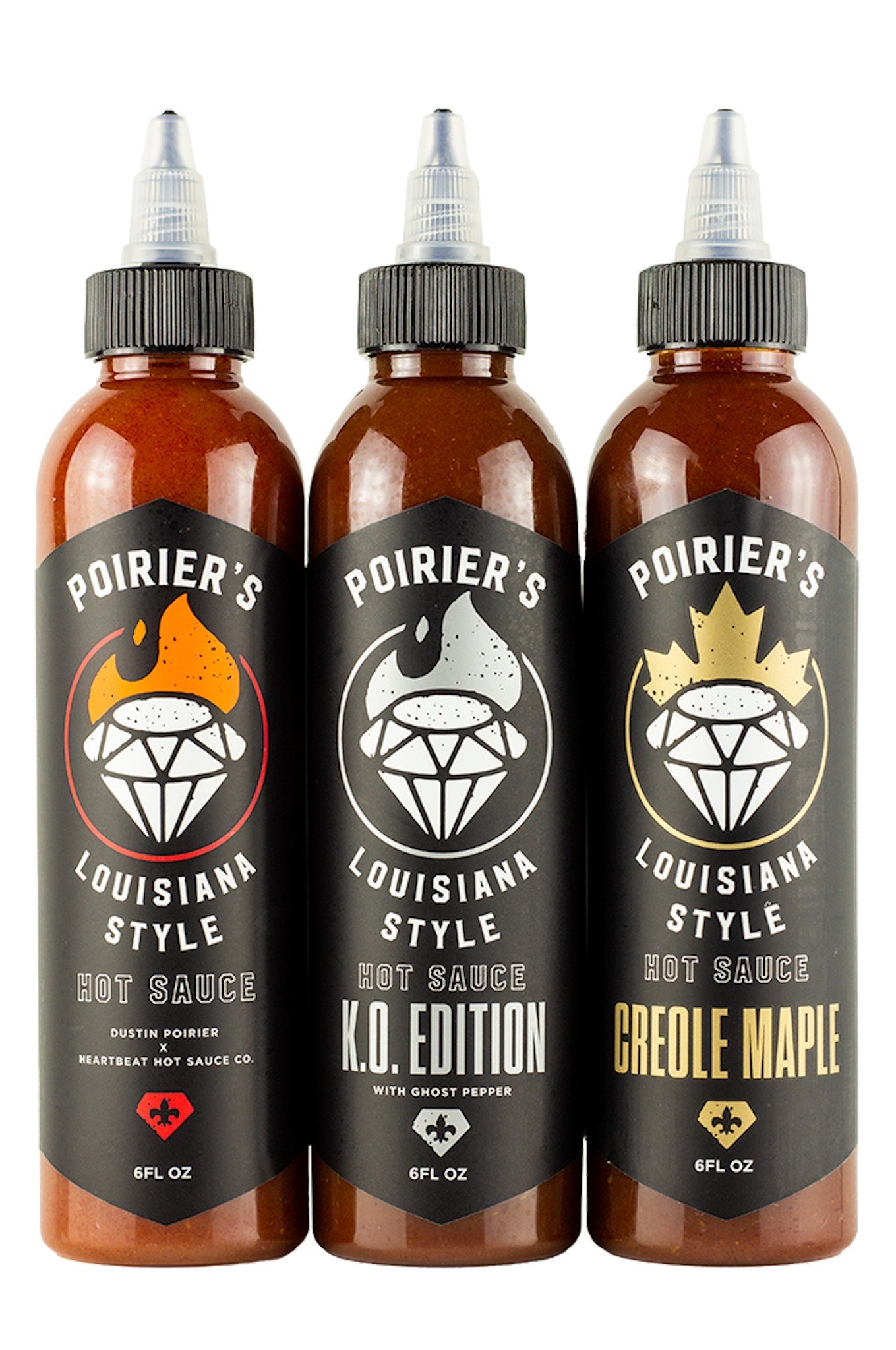 Poirier's Louisiana Style Hot Sauce Trio Pack | Dustin Poirier’s Louisiana Style T2